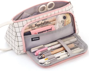 EASTHILL Big Capacity Pencil Case Pouch Pen Case Simple Stationery Bag School - Picture 1 of 12