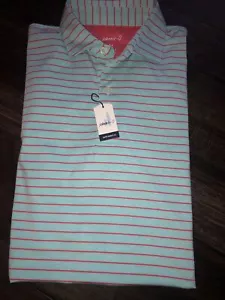 JOHNNIE-O $ 98 NEWTON GESTREIFT PERFORMANCE POLO Medium NEU Golf - Bild 1 von 10