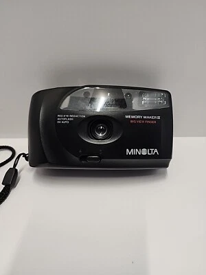 Minolta Memory Maker III 3 Big Viewfinder 35mm Film Point & Shoot Camera  - Image 1 of 4