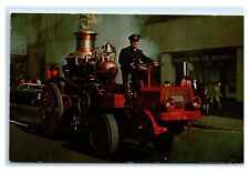 Postcard Boston Fire Department Abe Lincoln Engine on display 1967 T86