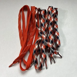 Lot Of 5 Orange & Orange Blue White Nylon Lacrosse Shooting String Laces 30”-33” - Picture 1 of 2