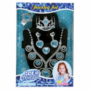 Ice Princess Jewelry Dress Up Play Set Tiara, Necklace, Ring, Bracelet, Earrings - Picture 1 of 4