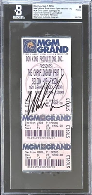 MIKE TYSON vs SELDEN SIGNED REPLICA TICKET BECKETT  2 Pac In Attendance B - Image 1 of 2