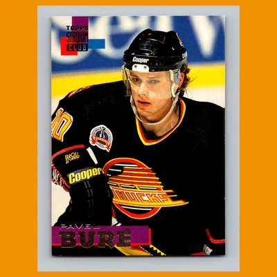 Pavel Bure #10 1994-95 Stadium Club Vancouver Canucks Hockey Card NHL - Image 1 of 3