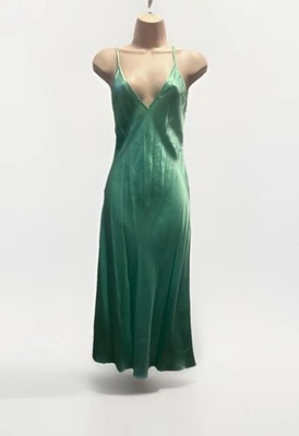 Colección VERSACE - Sexy Vestido Sin Mangas Azul Aqua Turquesa Nuevo con Etiquetas Corte Sesgado - 40IT Foto 1 de 4