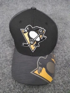 Pittsburgh Penguins Hat Cap Adult S/M Black Gray Fitted Hockey NHL Reebok Sports - Picture 1 of 6