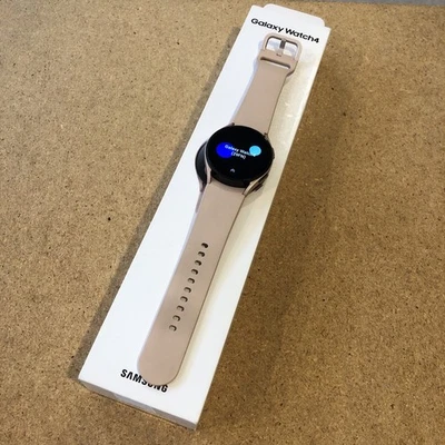 Samsung Galaxy Watch 4 40mm GPS Smartwatch Pink Gold S/M with Heart Rate Monitor - Image 1 of 4