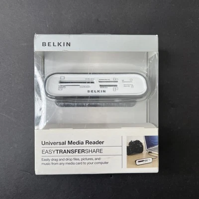 Belkin Universal Flashcard Media Reader - USB 2.0 - F4U003-WHT L20-33 SEALED - Image 1 of 4
