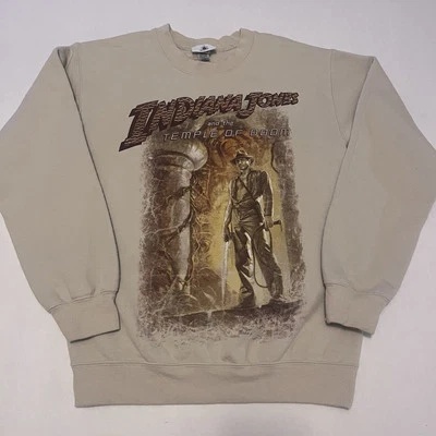 Suéter Disney Adulto SM Beige Indiana Jones Templo de la Muerte Sudadera Crew Foto 1 de 4