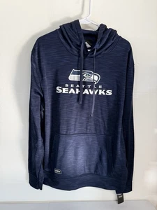 NWT NFL Seattle Seahawks Men’s Blue Hoodie Sweatshirt Size Large - Picture 1 of 7
