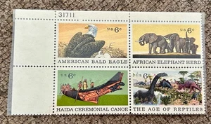 Scott #1387-90, Natural History, 1970 US 6¢ Plate Block (4), MNH, OG VF/XF - Picture 1 of 2