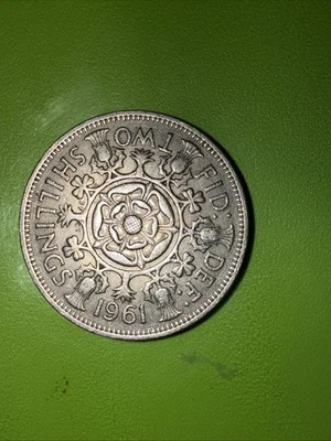 Moneda de 2 chelines/florín Gran Bretaña 1961 Reino Unido - Excelente estado Foto 1 de 2
