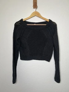 Lululemon gekämmter grauer Pullover mit Zopfmuster Größe 4-6 - Bild 1 von 4