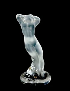 LARGE LALIQUE FRANCE DANSEUSE BRAS LEVES DANCER ART NOUVEAU CRYSTAL GLASS FIGURE - Picture 1 of 17