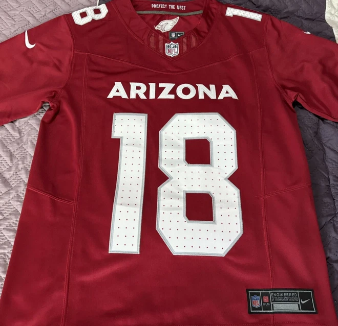 Camiseta 2XL Marvin Harrison Jr #18 Vapor FUSE Roja Elite Quality Arizona Cardinals Foto 1 de 4