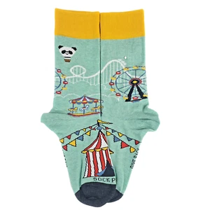 Circus Scene Roller Coaster Socks from the Sock Panda (Adult Small) - Picture 1 of 7