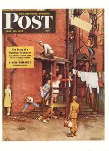 Saturday Evening Post May 26, 1945 Norman Rockwell Cover Art Print GI Homecoming - Picture 1 of 2