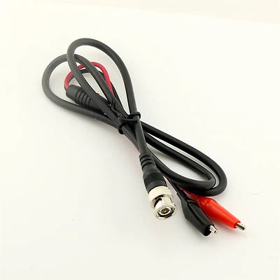 1x BNC Male Plug to Two Alligator Clip Test Lead Y Splitter Coaxial Cable 3ft/1m - Image 1 of 4