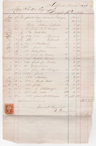 RARO 1866 Ford & Perry Store Pedido con sello de ingresos Broome County NY - Imagen 1 de 4