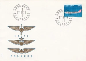 Switzerland FDC airlines airplane aviation 1972 - Picture 1 of 1