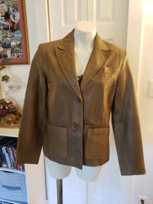 style co Leather Blazer Medium Brown - Image 1 of 4