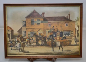 The Bedford Times - Changing of Horses at the Old White Lion Colour Print - Picture 1 of 2