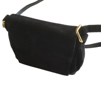 Bolso de hombro pequeño de gamuza BRUNO MAGLI para mujer en gamuza negra. Foto 1 de 4