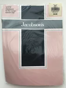 Vtg Jacobson's Lycra Opaque Sandle Toe Pantyhose Sz C Navy 327 To The Waist USA - Picture 1 of 5