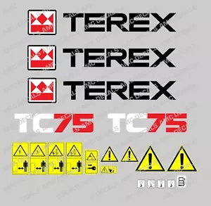 Terex TC75 Bagger-Abziehbilder - Bild 1 von 1