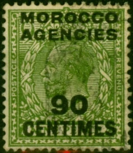 Morocco Agencies 1934 90c on 9d Olive-Green SG209 Good Used - Picture 1 of 1
