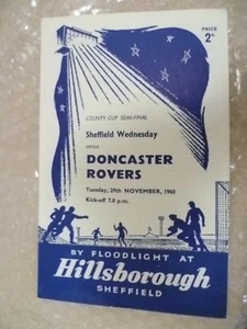 1960 Sheffield Wednesday gegen Doncaster Rovers, 29. November (County Cup Halbfinale) - Bild 1 von 3