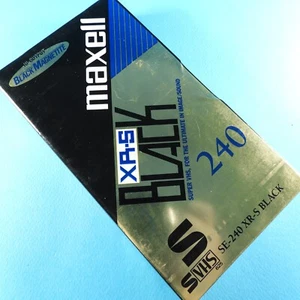 🔴 1x MAXELL XR-S BLACK SE-240 S-VHS * Video Kassette Cassette *SEALED* 1998 - Picture 1 of 3