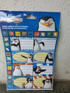 8 Schulheft / Adressaufkleber Pinguine aus Madagaskar +25 Sticker - Bild 1 von 1