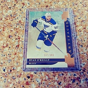 2019 UPPERDECK, ARTIFACTS RYAN O'REILLY , BLUES, NEW AND #'D 137/299.