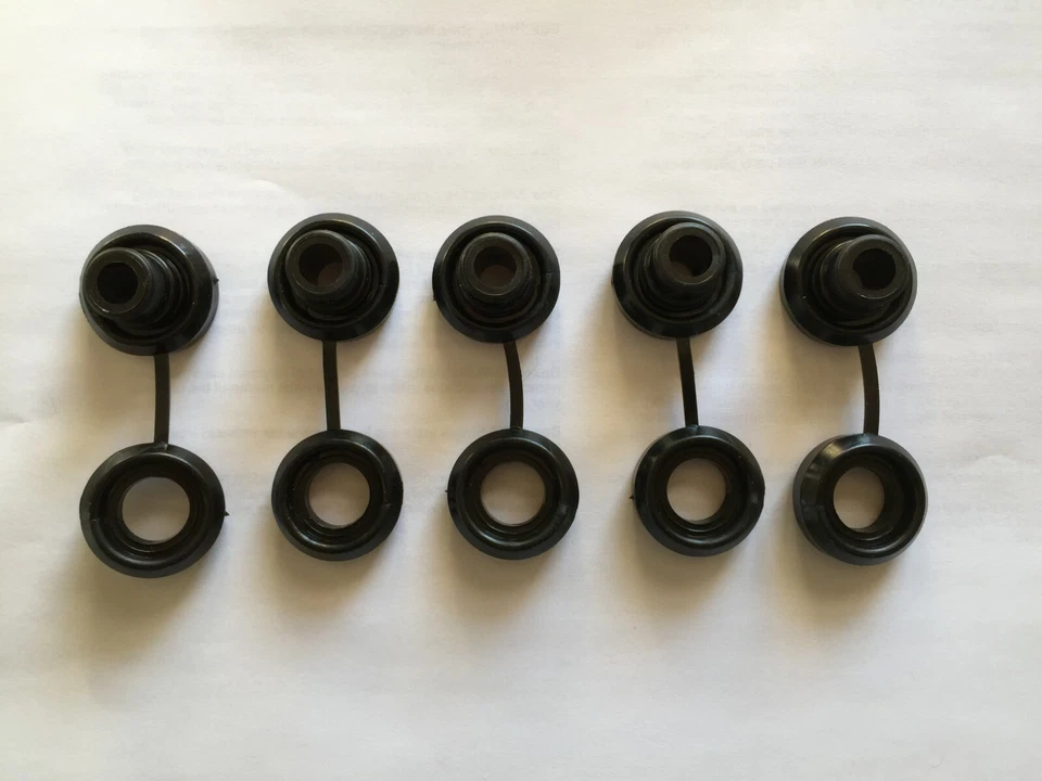 5x Hi Temp Black Snapper Exhaust Grommet W/o Washer anti-vibration Insulators - Image 1 of 4