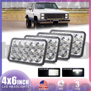 4PCS 4x6" Led Headlights Hi/Lo Sealed Beam for Chevrolet El Camino K5 Blazer - Bild 1 von 9