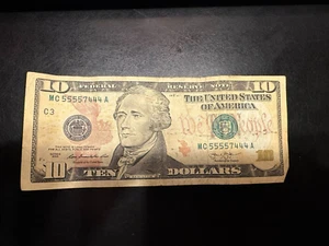 Series 2013 $10 Ten Dollar Bill Federal Reserve- Liar's Poker Serial # - Picture 1 of 2