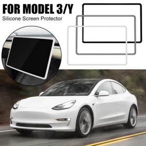 For Tesla Model 3/Y Screen Protector Silicone Frame Modification Accessories # - Zdjęcie 1 z 28