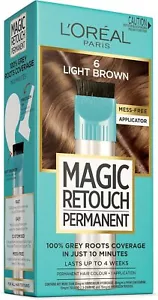 2 x L'Oreal Magic Retouch Permanent Hair Colour - 6 Light Brown - Picture 1 of 6