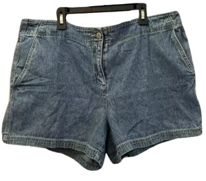 New York & Company Jean Shorts Blue Denim Sz 16 Cotton Lightweight High Rise - Picture 1 of 5