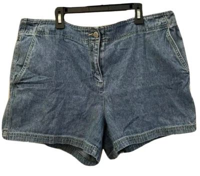 New York & Company Jean Shorts Blue Denim Sz 16 Cotton Lightweight High Rise - Image 1 of 4