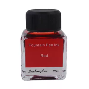 Quality Red 25ml Calligraphy / Fountain Pen Ink in Glass Bottle - Picture 1 of 1