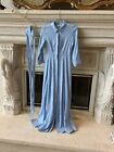 New Marina St Barth Linen Maxi Shirt Dress Made With Belt Made In Italy XS