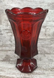 Beautiful Vintage Fostoria Ruby Red Coin Glass Urn NO LID - Picture 1 of 8