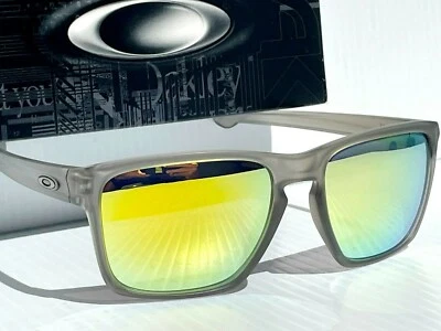 NEW* Oakley SLIVER XL Matte Grey Ink w POLARIZED Galaxy Fire GOLD Sunglass 9341 - Image 1 of 4