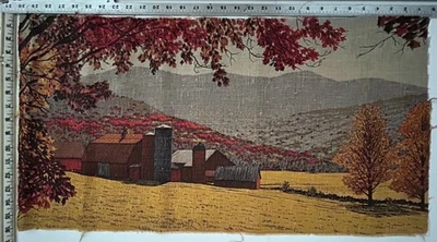 16 in. x 30 in. Linen Print by R. Batchelder Vintage Folk Art - Image 1 of 4