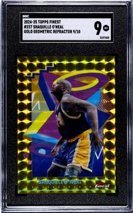 2024-25 Topps Finest Shaquille O'Neal refractor geométrico dorado #ed 9/10 SGC 9 - Imagen 1 de 2