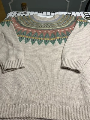 Suéter Jersey Boden Fair Isle Lana Mohair Alpaca EE. UU. Talla 18 Foto 1 de 4