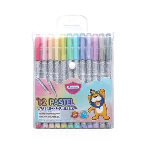Water-based Marker Pens Pastel Set 12 Colors for Kids and Adults Coloring - Picture 1 of 6