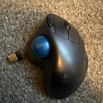 Logitech M570 910-001799 Wireless Trackball Mouse Black w/ Bluetooth Dongle - Image 1 of 4